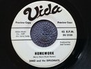 DINO & THE DIPLOMATS - HOMEWORK rare US 1962 DEMO PROMO / UP BEAT DOO WOP /EX+++