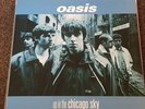 Oasis- Up In The Chicago Sky LP Double BLUE Vinyl Album RARE Liam Noel Gallagher