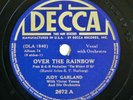 JUDY GARLAND   OVER THE RAINBOW - '39 DECCA 78 rpm record   VG 2672 Wizard of Oz