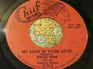 Chicago Blues R&B 45 Magic Sam My Love is Your Love / Mr. Charlie CHIEF VG+ HEAR