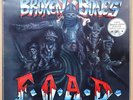 BROKEN BONES - F.O.A.D. - 1987 FIRST PRESS WITH SUPER RARE POSTER PUNK vinyl LP