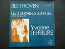 RARE LP FY 051 YVONNE LEFEBURE BEETHOVEN 3 LAST SONATAS FRENCH PIANO guller
