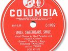 FRANKIE YANKOVIC and His Yanks 78 RPM Record. Smile, Sweetheart Smile