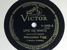 MIECZYSLAW FOGG w/ ORKIESTRA POLISH 78 RECORD VICTOR 16452 E+