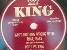 BLUES, 78 RPM,HOT LIPS PAGE, CADILLAC SONG/ AINT NOTHING WRONG WITH THAT, BABY