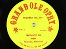 V/A (ft. Tompall & Glaser Bros.) - Grand Ole Opry Program No. 429 LP - WSM PROMO