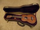 The Joe Brown Laka Ukulele with case, his Book, a Tutor and George Formby Music.