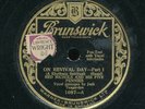 78tk-Jazz- U.K. BRUNSWICK 1087-Red Nichols-(On Revival Day Pts 1 & 2)
