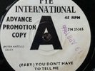 Bobby Coleman - (Baby) You Don't Have To Tell Me, Pye Northern Demo Original 7”