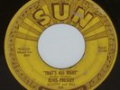 ELVIS PRESLEY That's All Right SUN Label 209 Original 1954 Memphis Push Marks