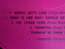 LED ZEPPELIN II -PLUM LABEL 1st PRESS 1969 - LEMON SONG & THANKYOU - A2 / B2