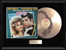 GREASE OLIVIA NEWTON JOHN TRAVOLTA LP WHITE GOLD SILVER METALIZED RECORD ALBUM