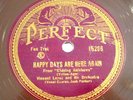 VINCENT LOPEZ  HAPPY DAYS ARE HERE AGAIN/TAINT NO SIN PERFECT RED COLORED 78 RPM