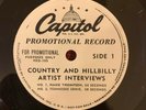 CAPITOL PRO-105 Country and Hillbilly Artist Interviews 78rpm See Desc/Video