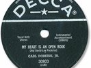 Rare 1959 CARL DOBKINS Jr. 78 RPM Record. My Heart is an Open Book