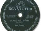 ELVIS PRESLEY Rock’n Roll 78 RPM Record. That’s All Right Mama (Sun Sessions)