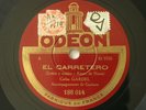 Tango Carlos Gardel El Carretero French 78RPM Odeon 188.014