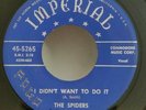 Spiders I DIDN'T WANT TO DO IT / YOU'RE THE ONE (45) #5265 PLAYS VG++ NO NOISE