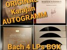 H. v. KARAJAN Autogramm 4 LP Vinyl Box J.S. Bach Matthäus Passion 1973 signiert