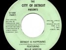 Northern Soul Motown 45 WILLIE HORTON & THE SUPREMES Detroit Is Happening
