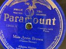 Paramount 12066 Alberta Hunter  MISS ANNA BROWN - Blues EE-/V+ 78 rpm 1922