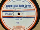 16-inch 33rpm Armed Forces Radio Services 