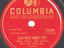 78-BLUES-MEMPHIS MINNIE-LEAN MEAT WON'T FRY/FISH MAN BLUES on COLUMBIA-NICE