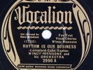 WINGY MANNONE: Rhythm is Our Business US Vocalion 2990 Jazz 78 E Hear