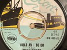 TONY SCOTT What Am I To Do Bring Back That Smile ESCORT ES805 1969 EX-
