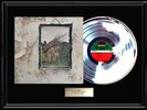 LED ZEPPELIN ZOSO IV ALBUM FRAMED WHITE GOLD PLATINUM TONE RECORD LP RARE
