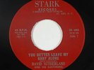 Rockabilly 45 - David Sutherland - You Better Leave My Baby Alone - Stark - VG+