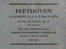 BEETHOVEN - Piano Concerto No.5 / Gieseking, Walter / Columbia 5x78 rpm