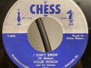Willie Mabon 45 I Don't Know / Worry Blues 1952 Chess Records VG+ Rare