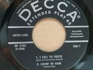 45 RPM ROCKABILLY, PATSY CLINE EP, I FALL TO PIECES AND THREE OTHERS