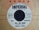 Smiley Lewis - Tell Me Who c/w Stormy Monday Blues 1961 USA 45 IMPERIAL DJ/PROMO