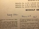 Rudolf Serkin Autograph Signed Record ML 5164