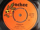 Alton Ellis & Zoot Simms Oppression / Underground ACK145 Ackee 7” Vinyl Record