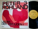 PETER ROHLAND 3 Lieder Der Ostjuden *60s PRIVAT PRESS VINYL LP + INSERT*NM*