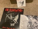 BLASPHEMY limited red Vinyl LP + Tapestry Fallen Angel Angel Of Doom (2015)