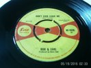 Bob & Earl  - Don't Ever Leave Me - Sue 7