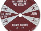 1959 JOHNNY HORTON Country Rock 78 RPM Record. The Battle of New Orleans