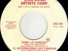 rare LATIN CHICANO sweet soul 45 RAY CAMACHO dime la verdad (tell it like it is)