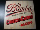 CHEECH & AND CHONG BIG BAMBU LP RECORD WITH ROLLING PAPER