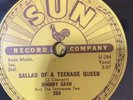 Rockabilly 78 RPM On SUN 283 Johnny Cash Ballad Of A Teenage Queen/ Big River