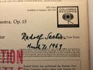 Rudolf Serkin Autograph Signed record Columbia MS 6304
