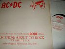 AC/DC : FOR THOSE ABOUT TO ROCK PROMO ONLY 12