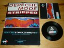DEPECHE MODE STRIPPED 7 INCH SINGLE VINYL RECORD 45 + PROMO POSTER NEAR MINT P/S