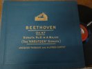 ALFRED CORTOT - JACQUES THIBAUD / BEETHOVEN / DISQUE GRAMOPHONE