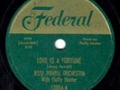 78-BLUES-FLUFFY HUNTER-LOVE IS A FORTUNE/THE WALKIN' BLUES on FEDERAL-