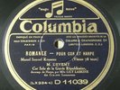 Jean Devemy Horn Lily Laskine Harp Rousseau Romance 78RPM Columbia D11039